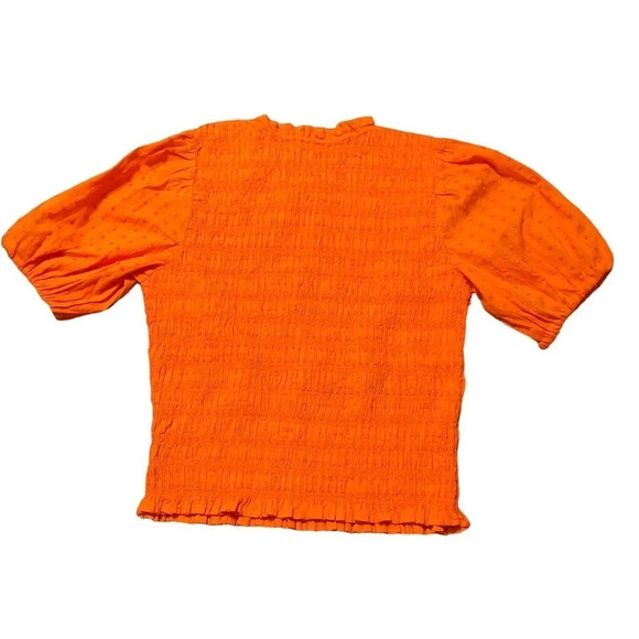 NWT J CREW Puff-sleeve textured voile smocked top, Size Small - Picture 3 of 6